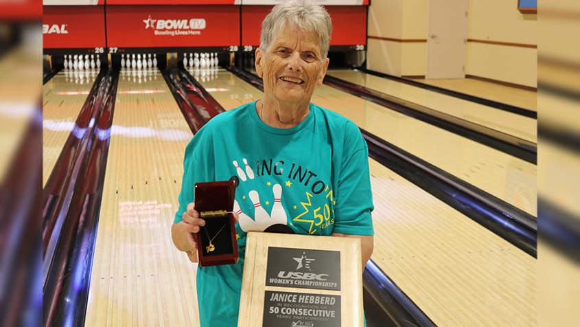 Janice Hebberd celebrates 50 years at the USBC Women's Championships